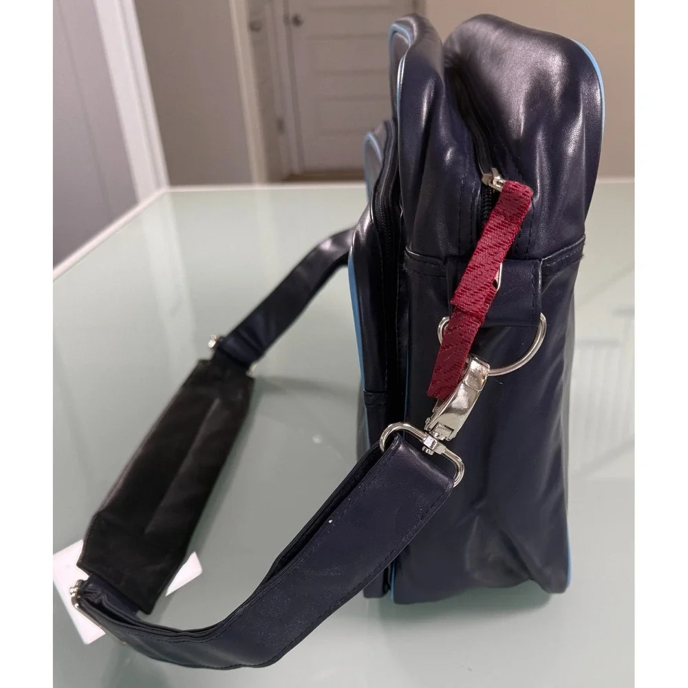 Onitsuka‎ Tiger Messenger Bag Navy Blue/Light Blue Trim Made By Asics